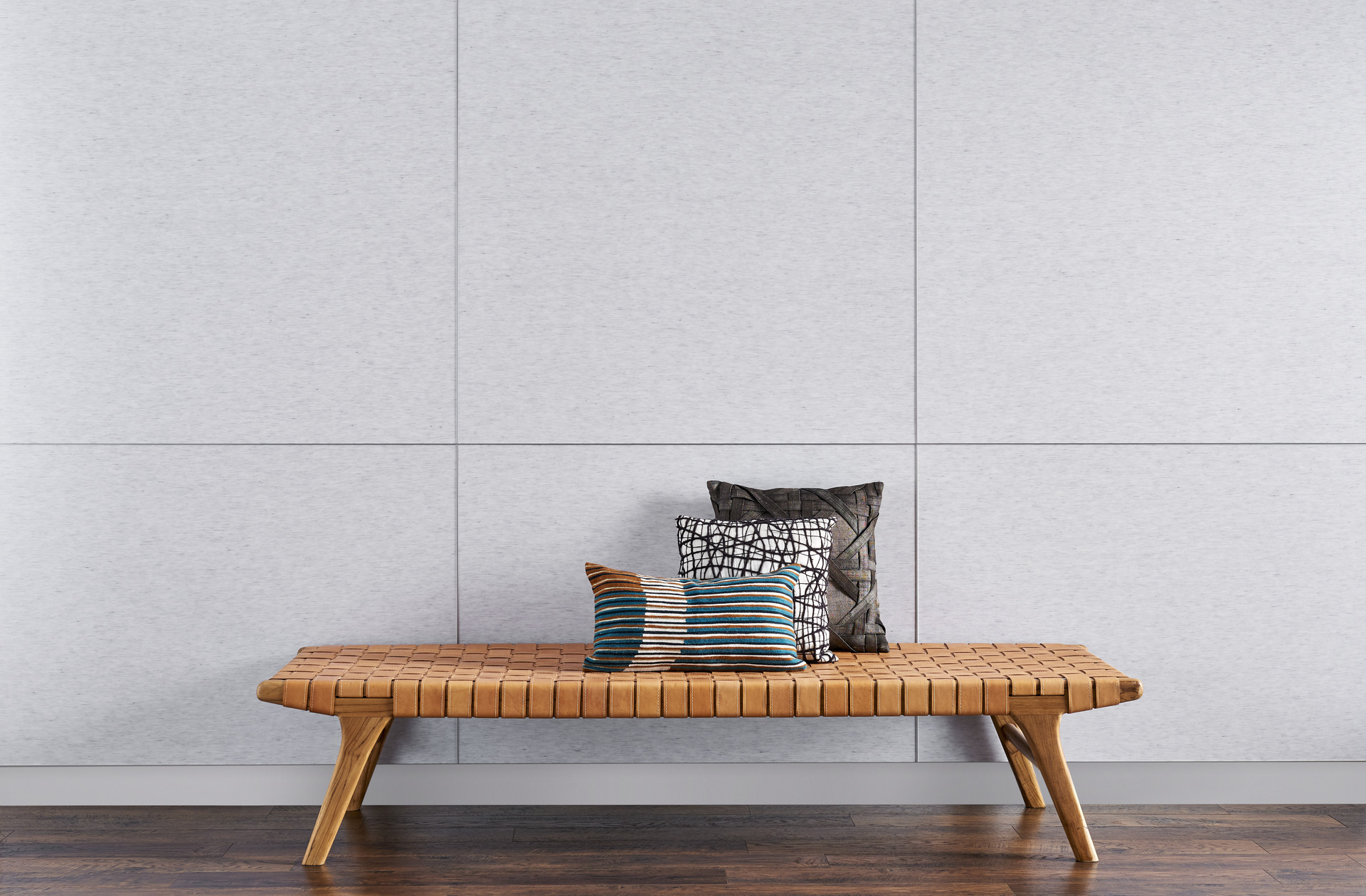 Acrovyn wall panel with bench