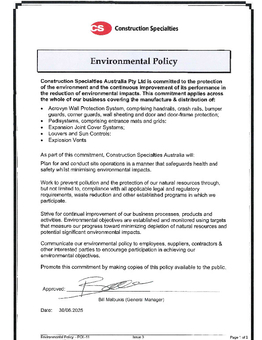 POL11 - Environmental policy 300625