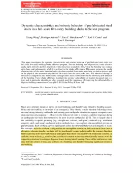 5 Dynamic Characteristics and Seismic Behavior of Prefabricated Stairs